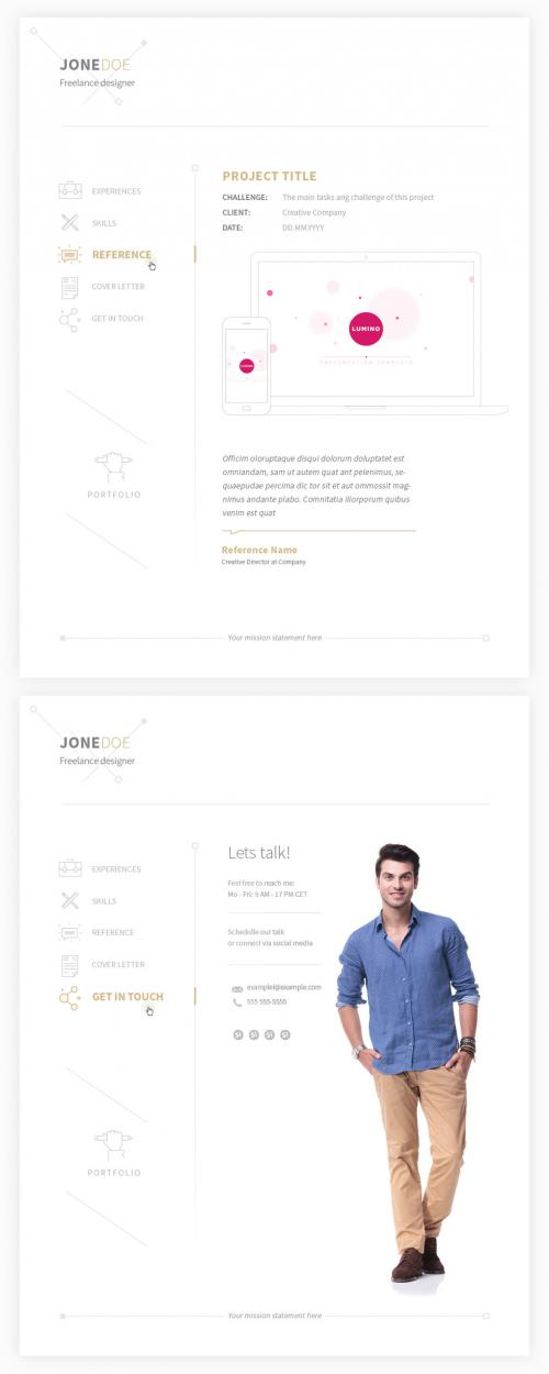 Interactive PDF Resume Layout - 188868100