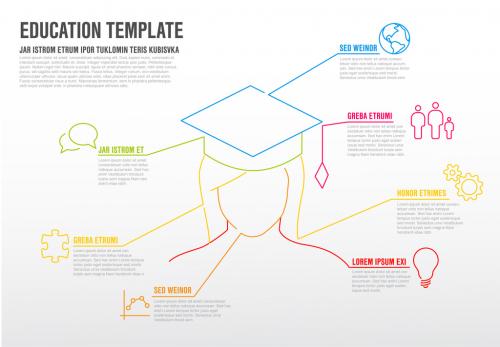 Education Infographic with Graduate Outline - 189514200
