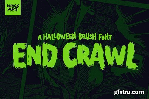 End Crawl - A Halloween Brush Font 7CGD572