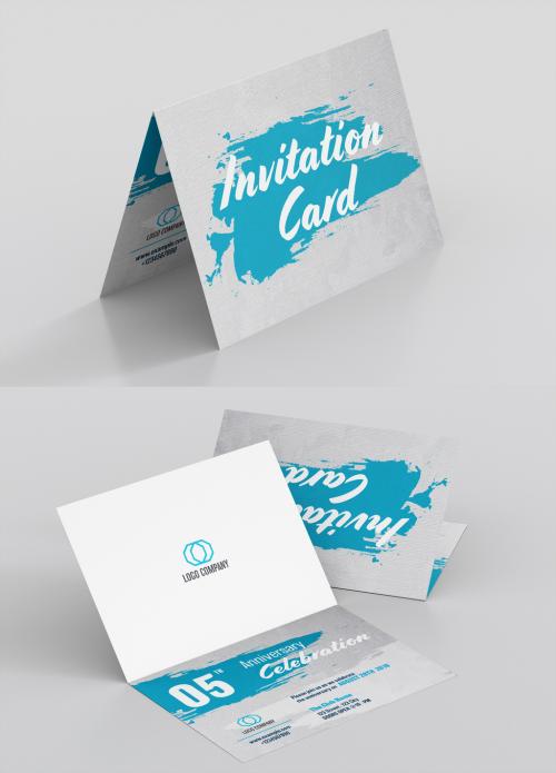 Folded Invitation Card Layout 1 - 189671303