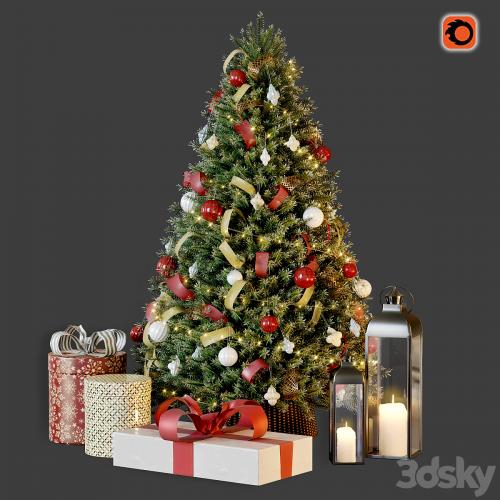 Christmas tree with decor 1