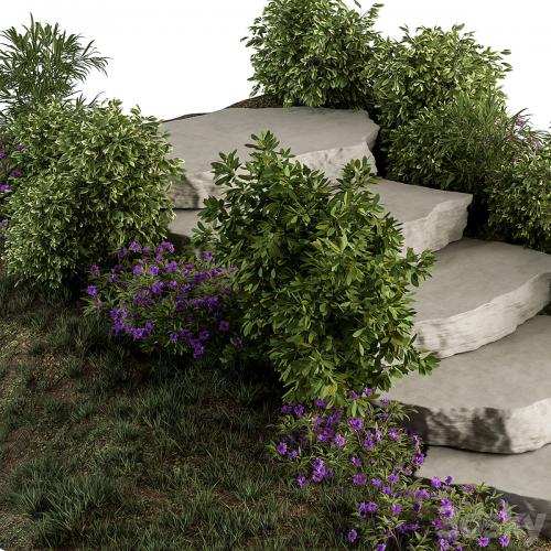 Landscape Furniture Rock stairs with Garden - Architect Element 56