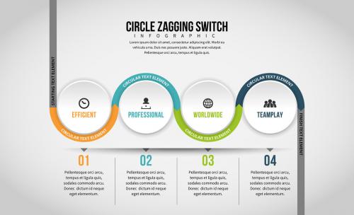 Half Circle Chain Infographic 5 - 189678806