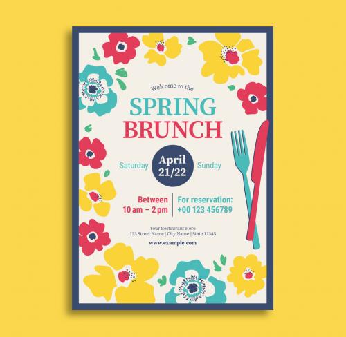 Spring Brunch Flyer - 189783407