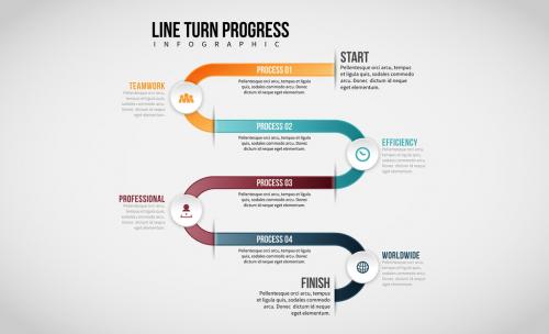 Looped Line Infographic 2 - 190563287