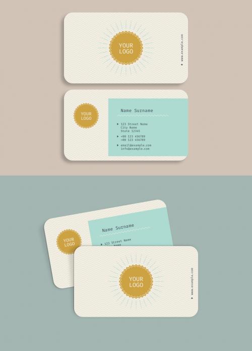 Sunburst Business Card Layout - 191108106