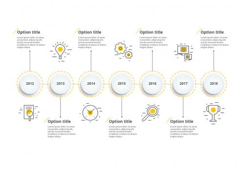 Colorful Horizontal Timeline Infographic Layout - 192038692