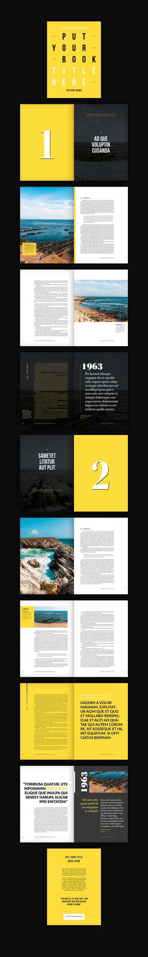 Book Layout with Yellow Accents - 193199611