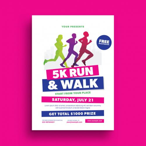 5K Run Event Flyer Layout 1 - 193997804