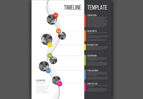 Vertical Spiral Timeline Infographic Layout - 193998570