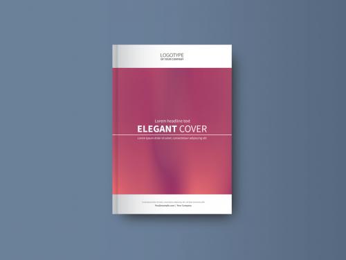 Book or Report Cover Layout with Pink Gradient 1 - 195047410