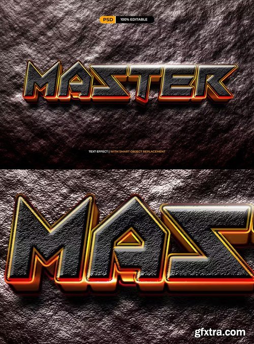 Master - Realistic Editable PSD Text Effect Template