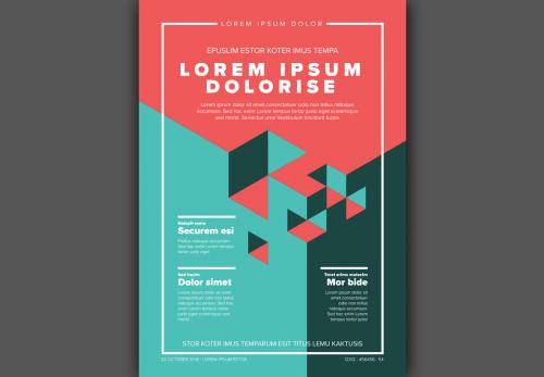 Isometric Shapes Poster Layout - 196050140