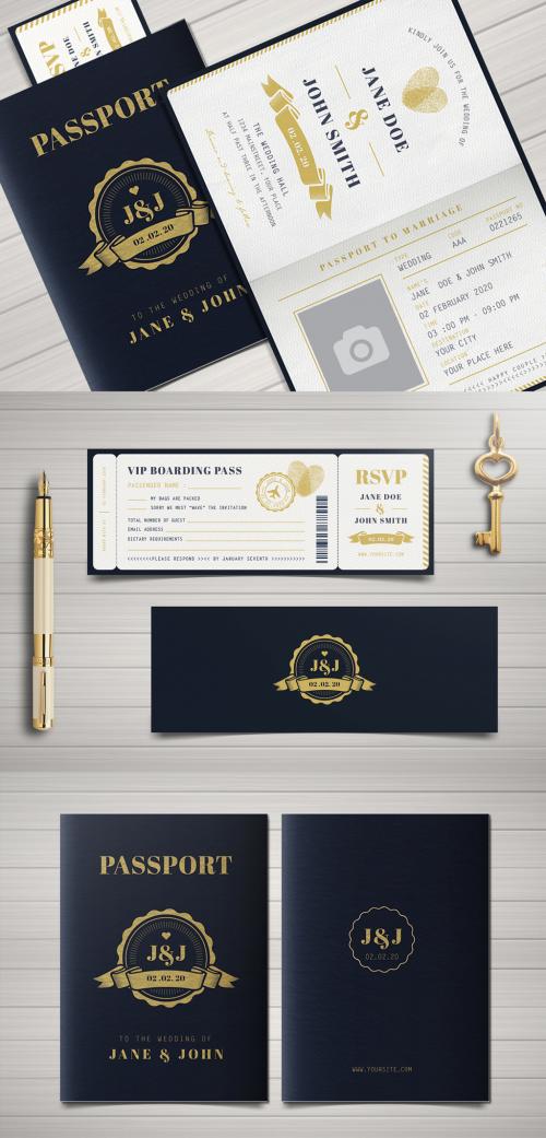 Passport Wedding Invitation Set 1 - 196234956