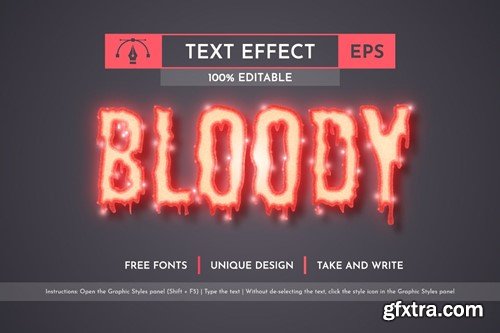 Slasher - Editable Text Effect, Font Style TDBYTKT