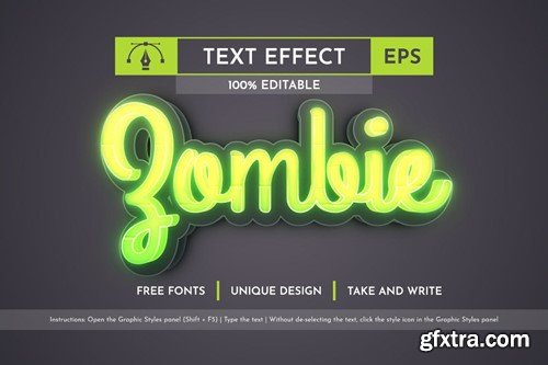 Zombie - Editable Text Effect, Font Style AEJ2MX8