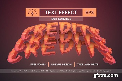 Triple Horror - Editable Text Effect, Font Style ADFHRF2