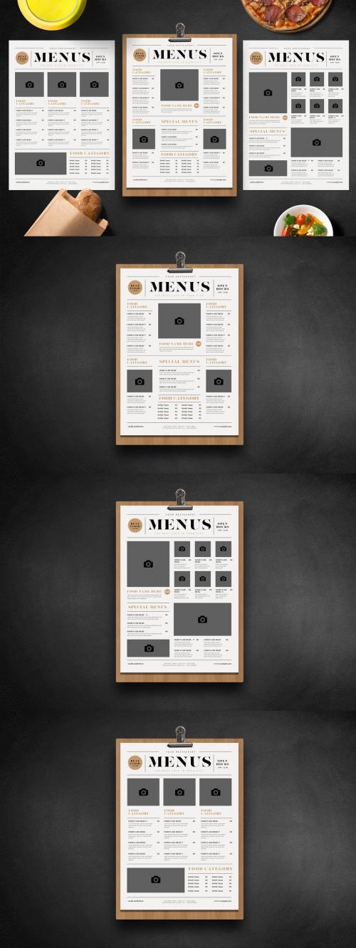 3 Menus with Newspaper Style Layout - 196573260