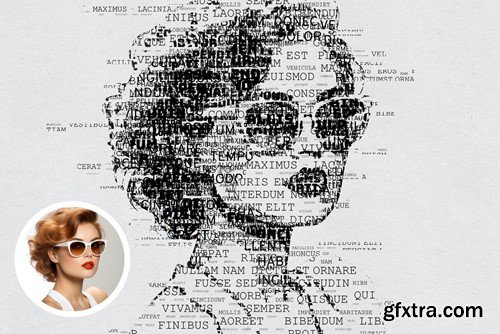 Typo Portrait - Typographic Text Portrait Effect A32CA7C