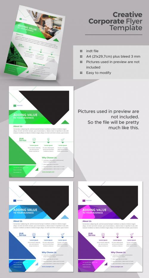 Flyer Layout with Bright Geometric Elements - 198212961