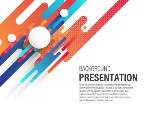 Presentation Background with Rounded Diagonal Design Elements - 198238904