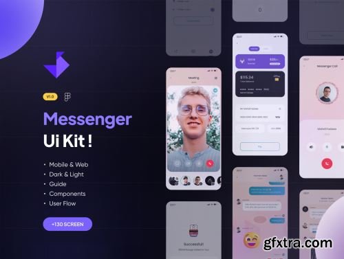 Messenger Mobile and Desktop App UI Kit Ui8.net