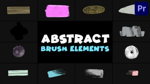 Videohive - Abstract Brush Elements | Premiere Pro MOGRT - 48472618 - 48472618