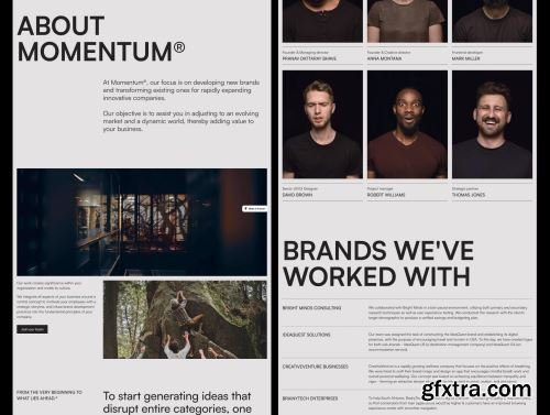 MOMENTUM - Agency Website Template for Framer Ui8.net