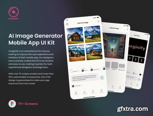 Imaginify - AI Image Generator Mobile App UI Kit Ui8.net