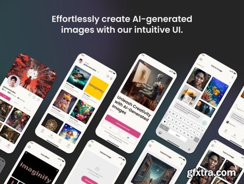 Imaginify - AI Image Generator Mobile App UI Kit Ui8.net