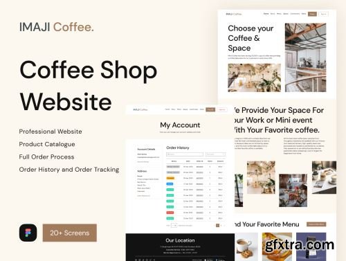 Imaji Coffee Website - Coffee Shop and Online Shop UI Kit Ui8.net