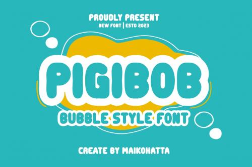 Pigibob - Bubble Style Font