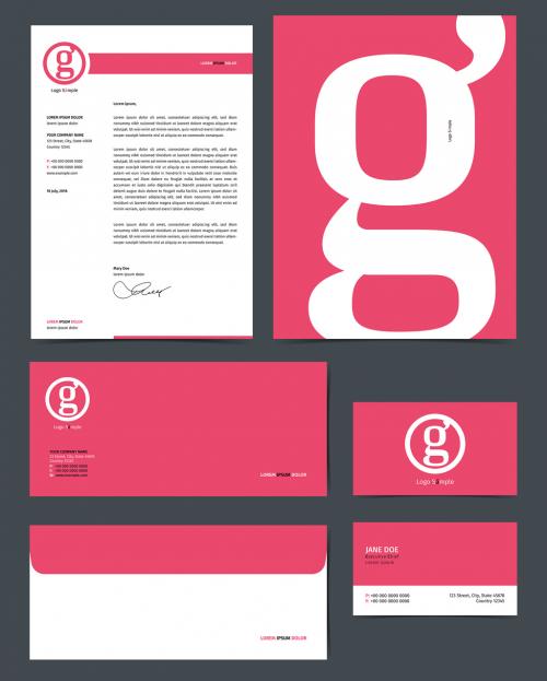 Colorful Letterhead and Branding Kit - 198494513