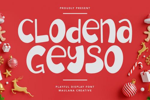 Clodena Geyso Playful Display Font