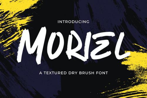 Moriel - Textured Brush Font