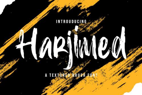 Harjimed - Textured Brush Font