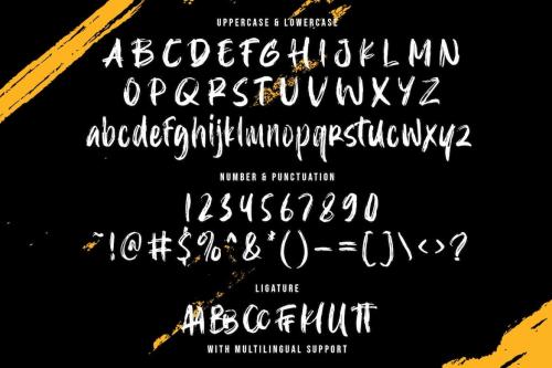 Harjimed - Textured Brush Font