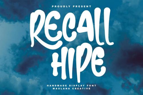 Recall Hipe Handmade Display Font