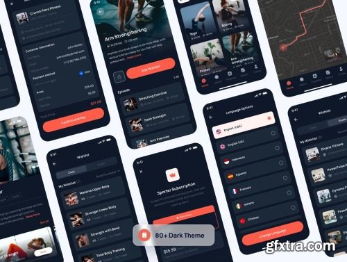 Helthyess - Fitness Mobile App UI Kit Ui8.net