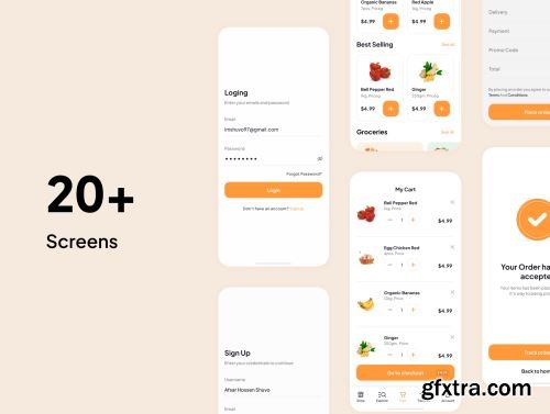 Grobox - Groceries Marketplace UI Kit Ui8.net