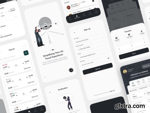 GoBook –Flight Booking UI Kit Ui8.net