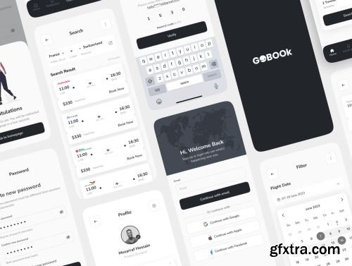 GoBook –Flight Booking UI Kit Ui8.net