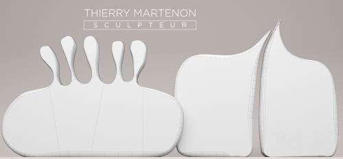 Set Sculpture Thierry Martenon, figurine, carving, abstraction, modern art, art