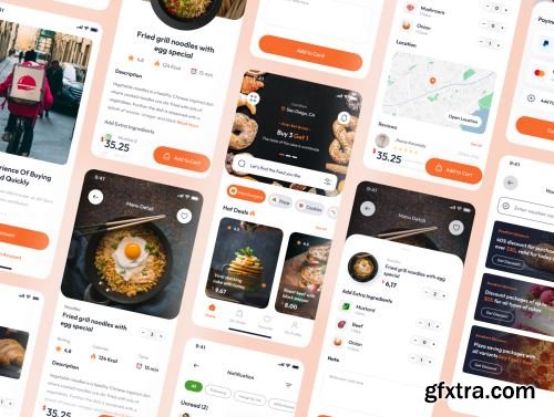 FoodCort - Food Delivery App Ui Kits Ui8.net