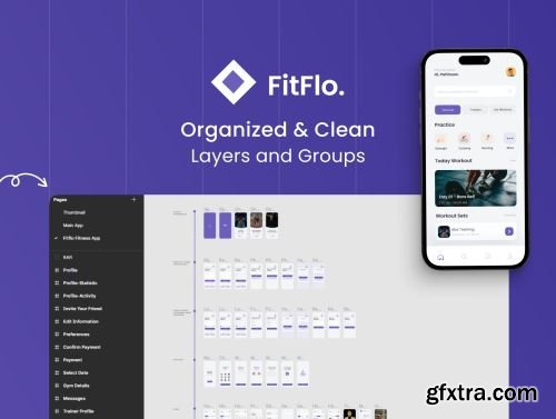 fitflo - Fitness App UI Kit Ui8.net