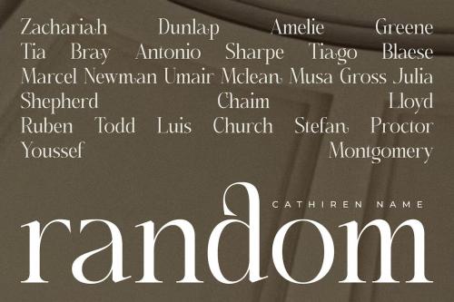 Cathiren Ligature Serif Font