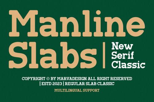 Manline Slabs - A Classic Slab Font
