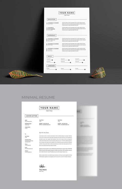 Grayscale Resume Layout - 200306471