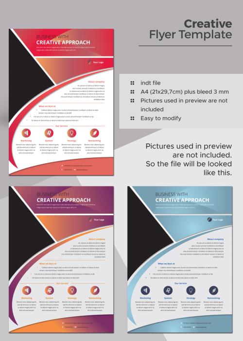 Flyer Layout with Diagonal Header - 200433200