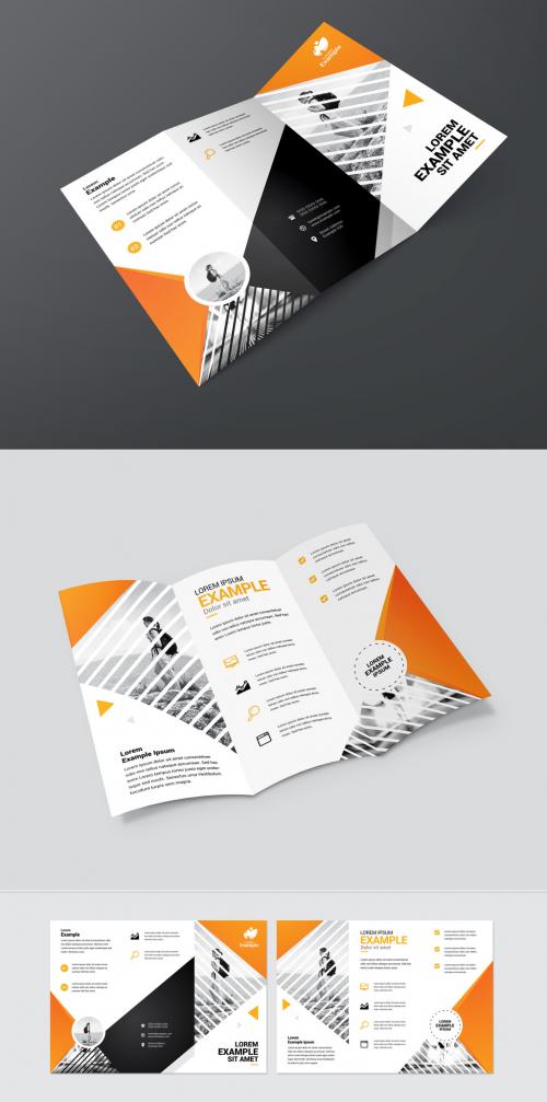 Trifold Brochure with Triangular Photo Placeholder - 201249764